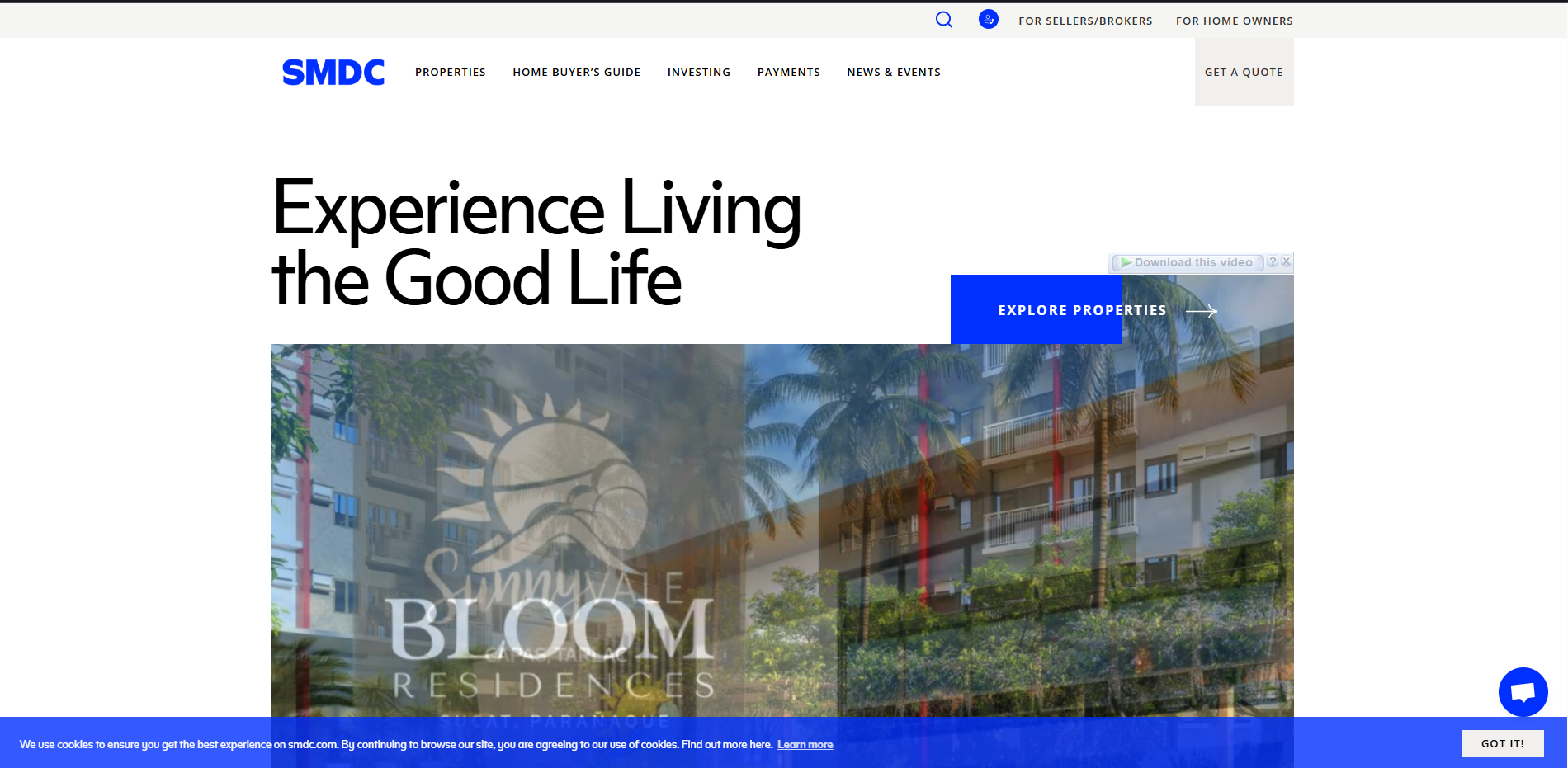 Screenshot of SMDC